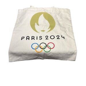 Paris 2024 Olympics Official Large Canvas Tote Bag Marianne Logo Souvenir